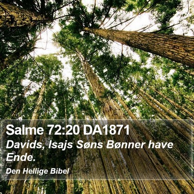 Salme 72:20 DA1871 Bible Verse Image