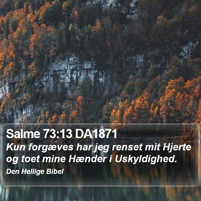 Salme 73:13 DA1871 Bible Verse Image