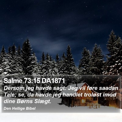 Salme 73:15 DA1871 Bible Verse Image