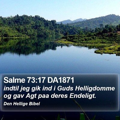 Salme 73:17 DA1871 Bible Verse Image