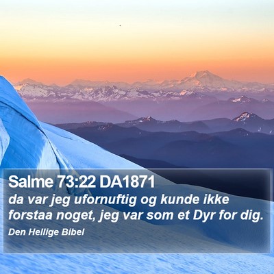 Salme 73:22 DA1871 Bible Verse Image