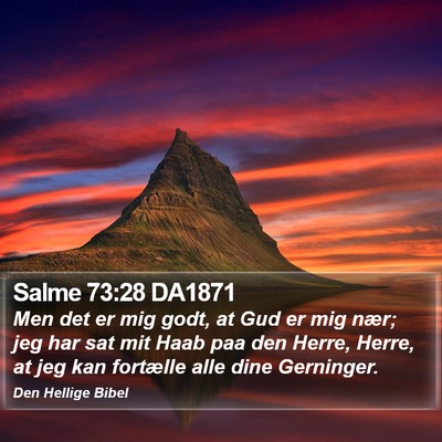 Salme 73:28 DA1871 Bible Verse Image