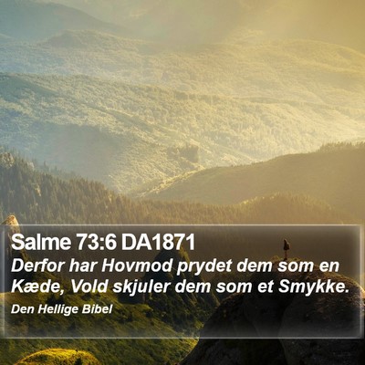 Salme 73:6 DA1871 Bible Verse Image