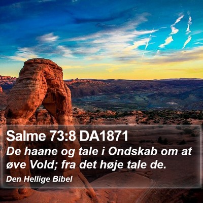 Salme 73:8 DA1871 Bible Verse Image