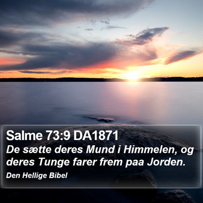 Salme 73:9 DA1871 Bible Verse Image