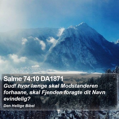 Salme 74:10 DA1871 Bible Verse Image