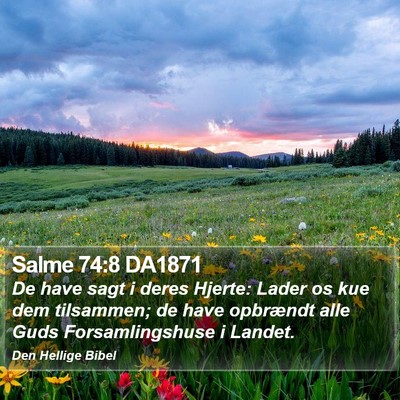 Salme 74:8 DA1871 Bible Verse Image