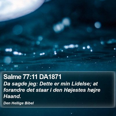 Salme 77:11 DA1871 Bible Verse Image