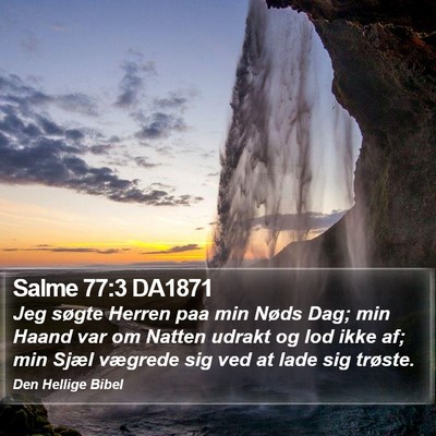 Salme 77:3 DA1871 Bible Verse Image