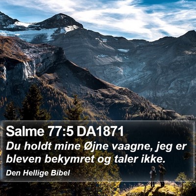 Salme 77:5 DA1871 Bible Verse Image