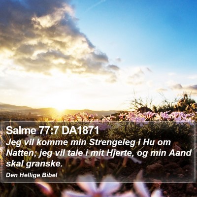 Salme 77:7 DA1871 Bible Verse Image