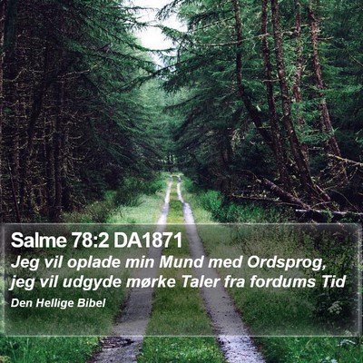 Salme 78:2 DA1871 Bible Verse Image