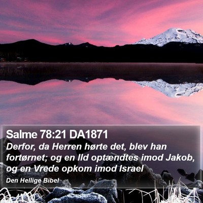 Salme 78:21 DA1871 Bible Verse Image