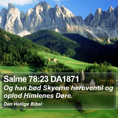 Salme 78:23 DA1871 Bible Verse Image