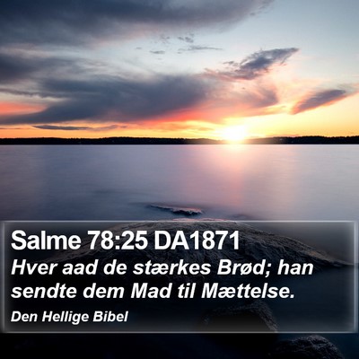 Salme 78:25 DA1871 Bible Verse Image