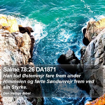 Salme 78:26 DA1871 Bible Verse Image