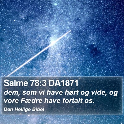 Salme 78:3 DA1871 Bible Verse Image