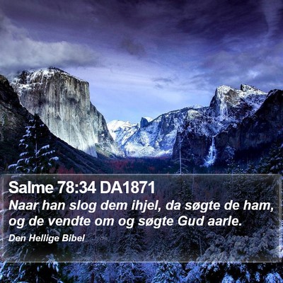 Salme 78:34 DA1871 Bible Verse Image