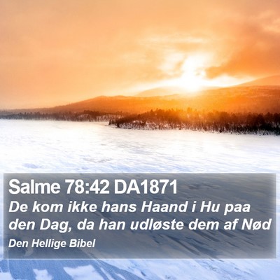 Salme 78:42 DA1871 Bible Verse Image