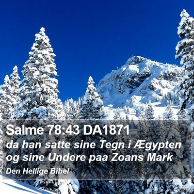 Salme 78:43 DA1871 Bible Verse Image
