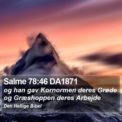 Salme 78:46 DA1871 Bible Verse Image