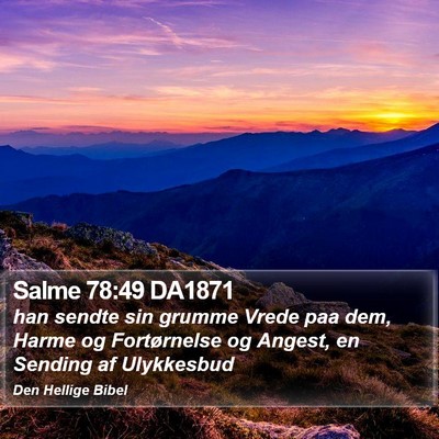 Salme 78:49 DA1871 Bible Verse Image