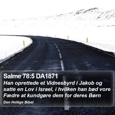 Salme 78:5 DA1871 Bible Verse Image