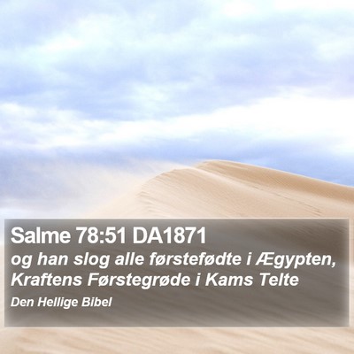 Salme 78:51 DA1871 Bible Verse Image
