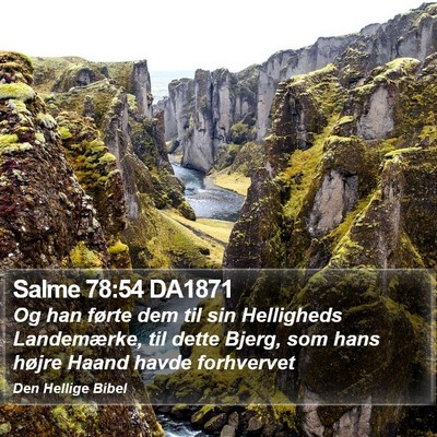 Salme 78:54 DA1871 Bible Verse Image