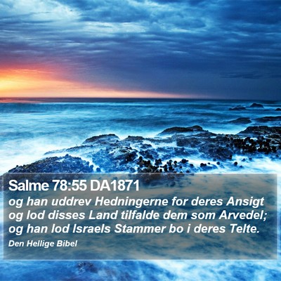 Salme 78:55 DA1871 Bible Verse Image
