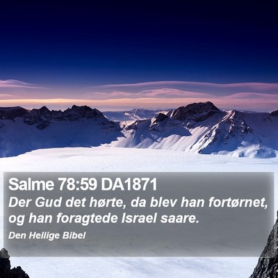Salme 78:59 DA1871 Bible Verse Image