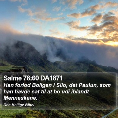 Salme 78:60 DA1871 Bible Verse Image