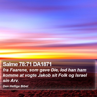 Salme 78:71 DA1871 Bible Verse Image
