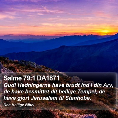 Salme 79:1 DA1871 Bible Verse Image
