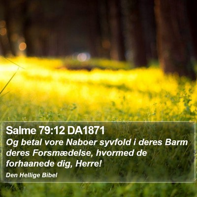 Salme 79:12 DA1871 Bible Verse Image