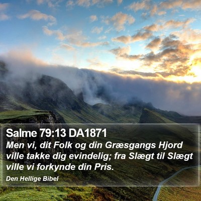 Salme 79:13 DA1871 Bible Verse Image