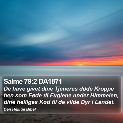 Salme 79:2 DA1871 Bible Verse Image