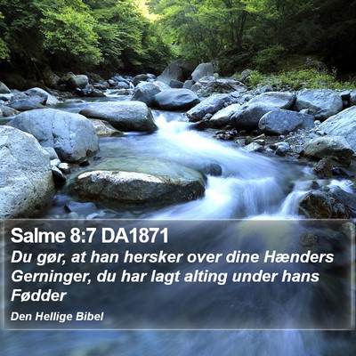 Salme 8:7 DA1871 Bible Verse Image