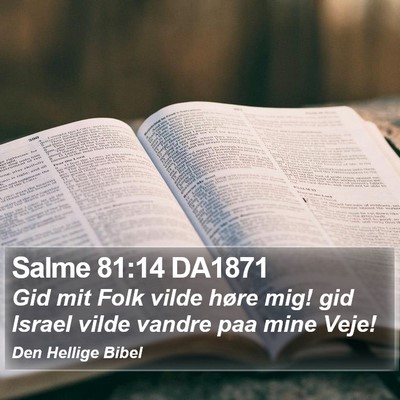 Salme 81:14 DA1871 Bible Verse Image