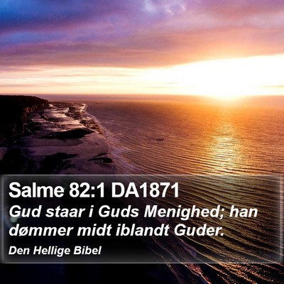 Salme 82:1 DA1871 Bible Verse Image