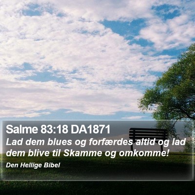 Salme 83:18 DA1871 Bible Verse Image