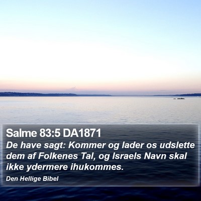 Salme 83:5 DA1871 Bible Verse Image