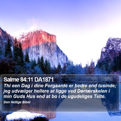 Salme 84:11 DA1871 Bible Verse Image