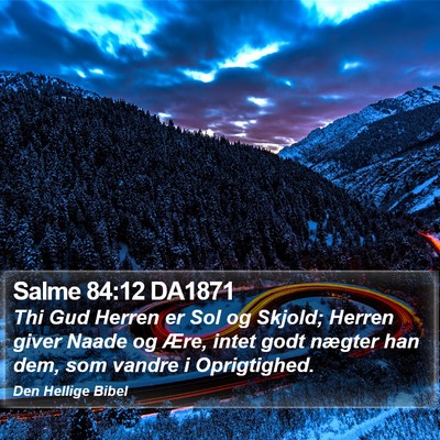 Salme 84:12 DA1871 Bible Verse Image