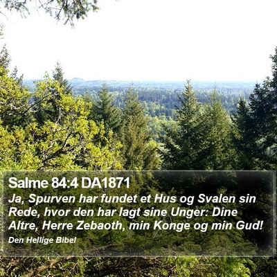 Salme 84:4 DA1871 Bible Verse Image