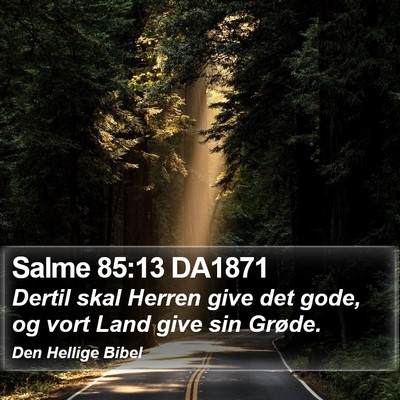 Salme 85:13 DA1871 Bible Verse Image