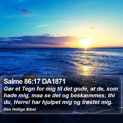 Salme 86:17 DA1871 Bible Verse Image