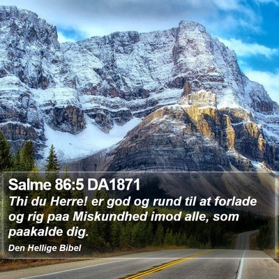 Salme 86:5 DA1871 Bible Verse Image