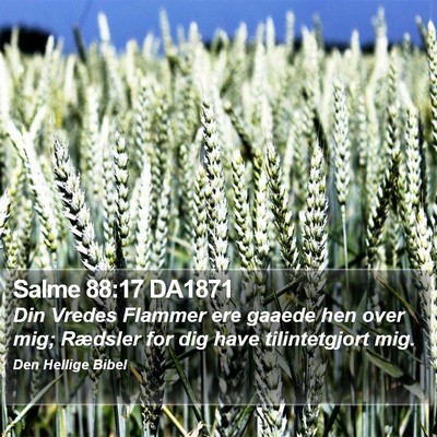 Salme 88:17 DA1871 Bible Verse Image