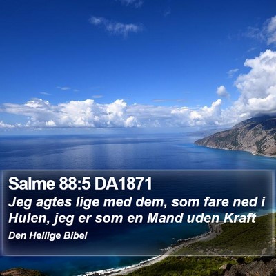 Salme 88:5 DA1871 Bible Verse Image